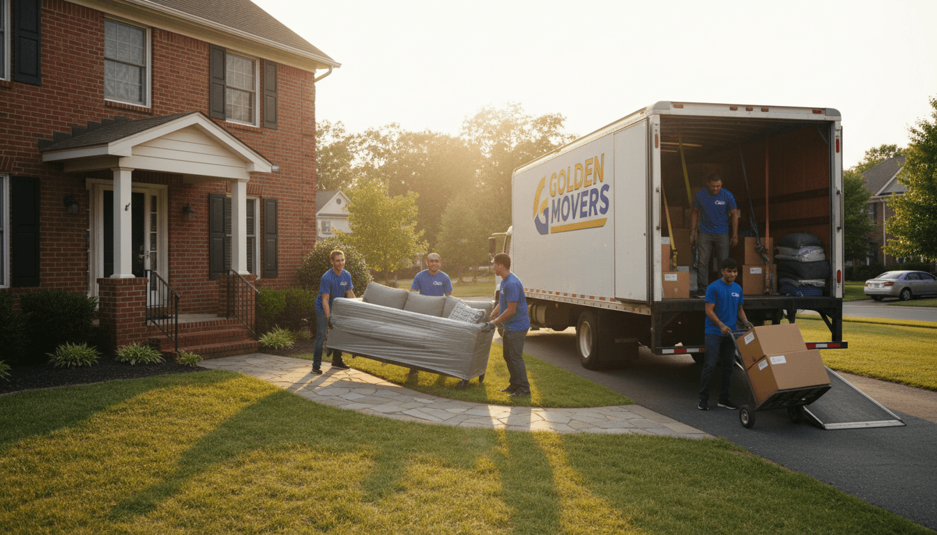 Junk removal crew loading furniture into a truck
